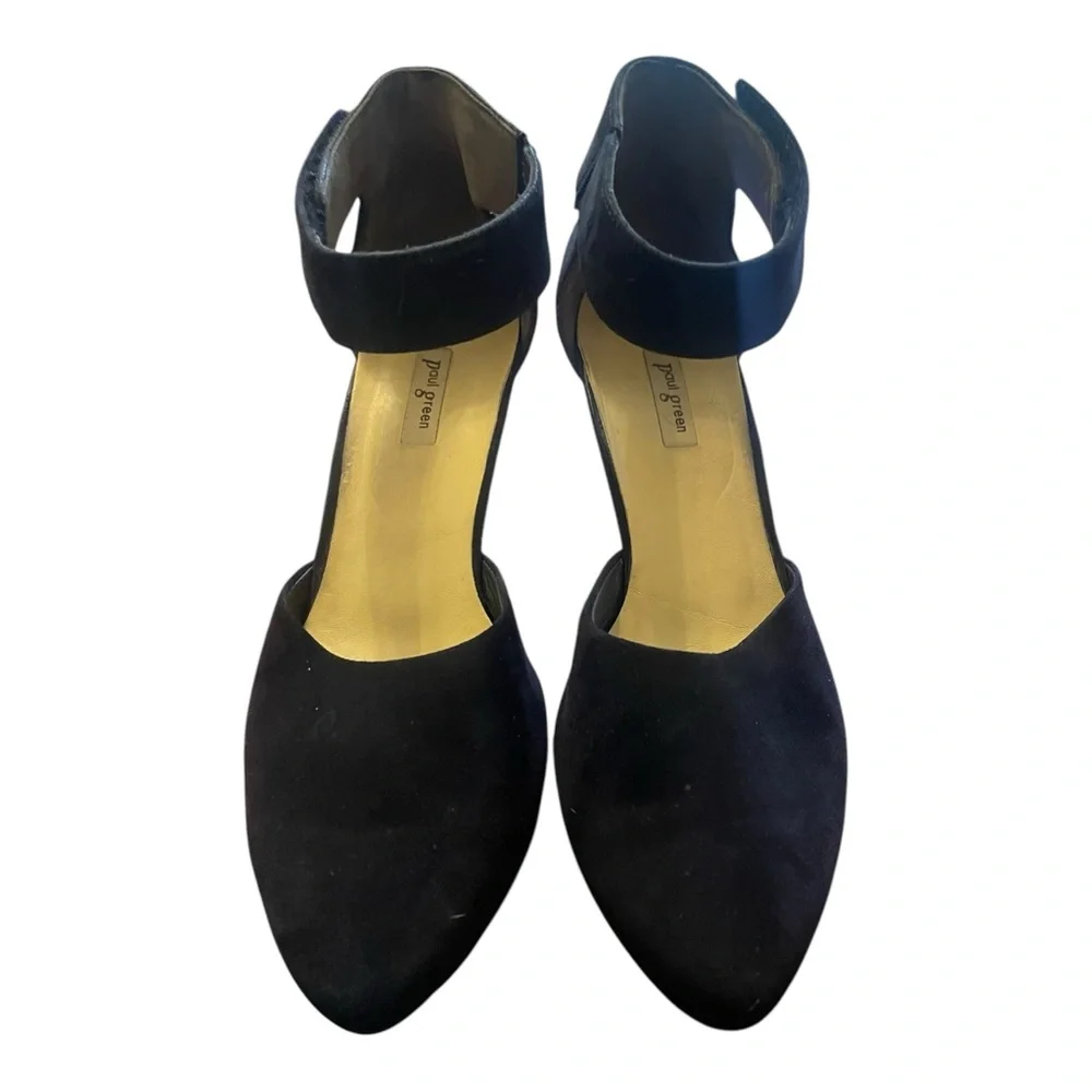 Paul Green Suede Midnight Blue d’Orsay Pumps, Size 5.5